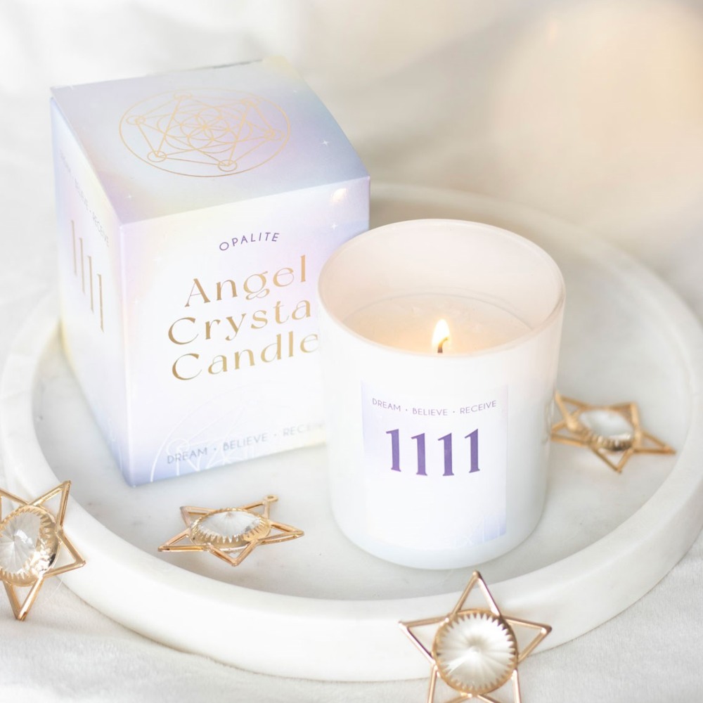 Something Different - 1111 Angel Number Crystal Chip Scented Candle - Multicolours